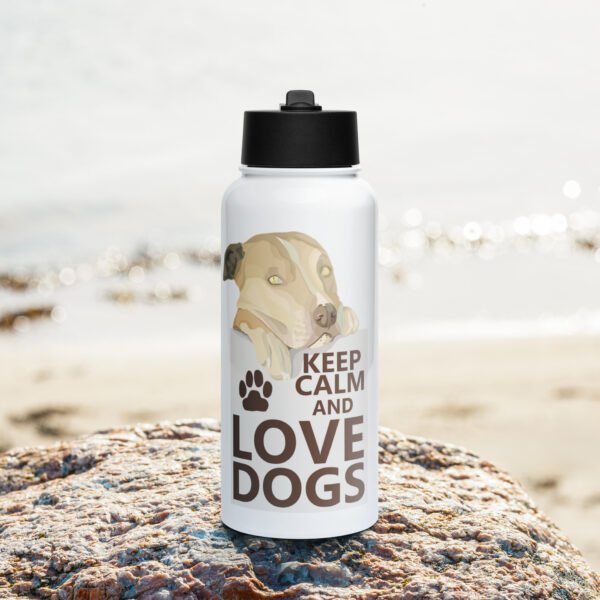 Keep Calm and Love Dogs | Best Water Bottle With a Straw Lid